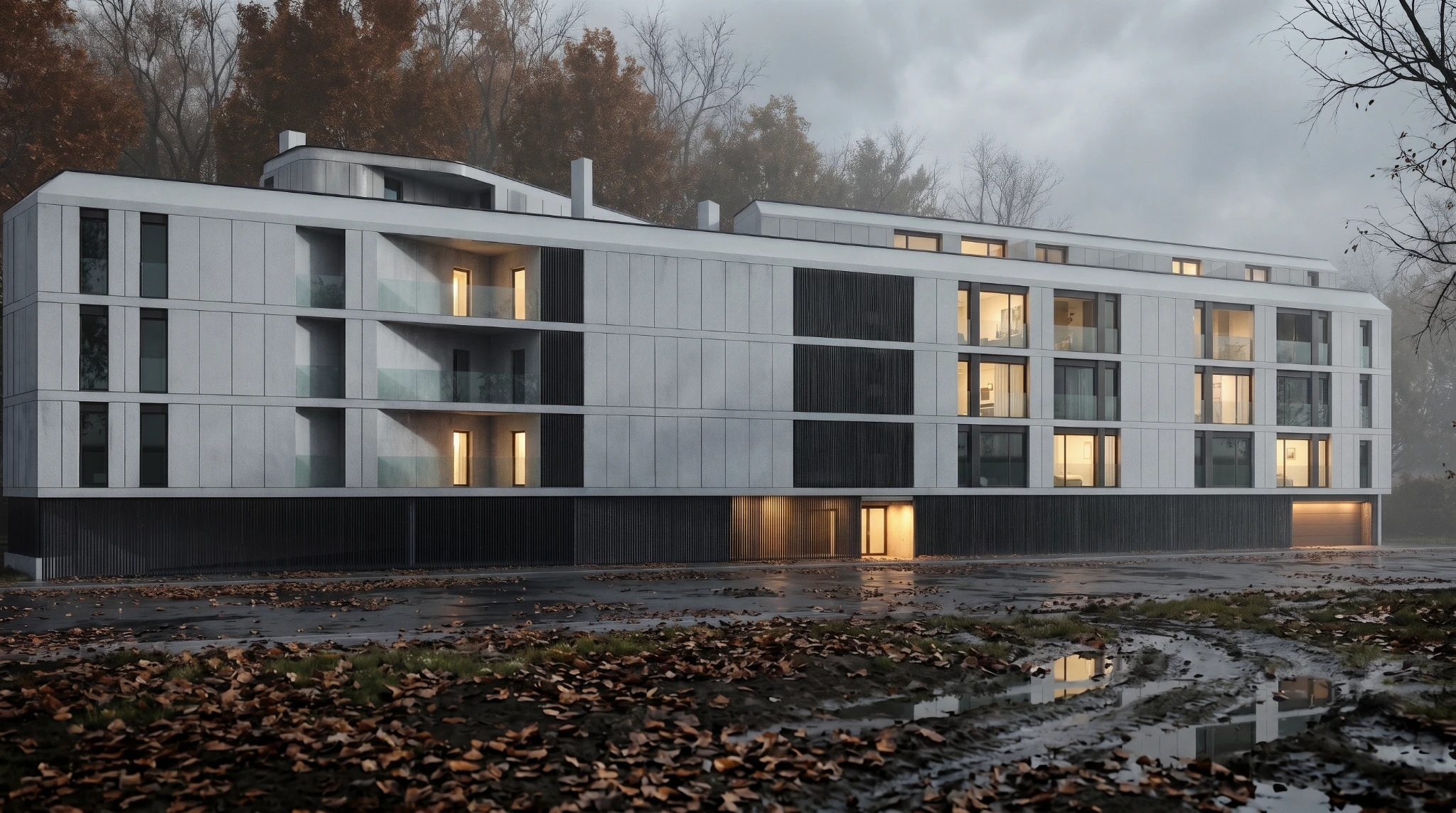 Arquitectura junto al bosque